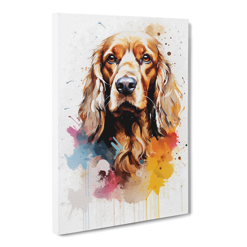 Cocker Spaniel Gestural No.3 - Wrapped Canvas, 50cm H x 35cm W x 3cm D