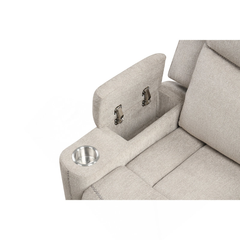 Light Gray Chenille Motion Sofa