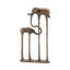 Sculpture d'éléphant en aluminium 18 "avec finition bronze antique, statue de parent et animal de veau