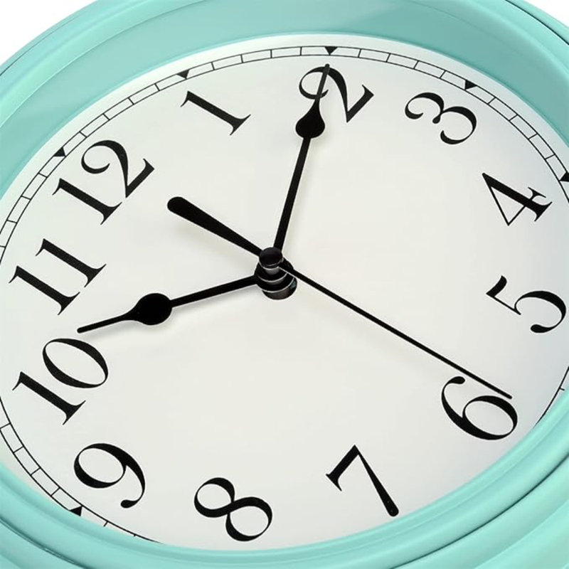 Horloge murale silencieuse 9 pouces, Sarcelle