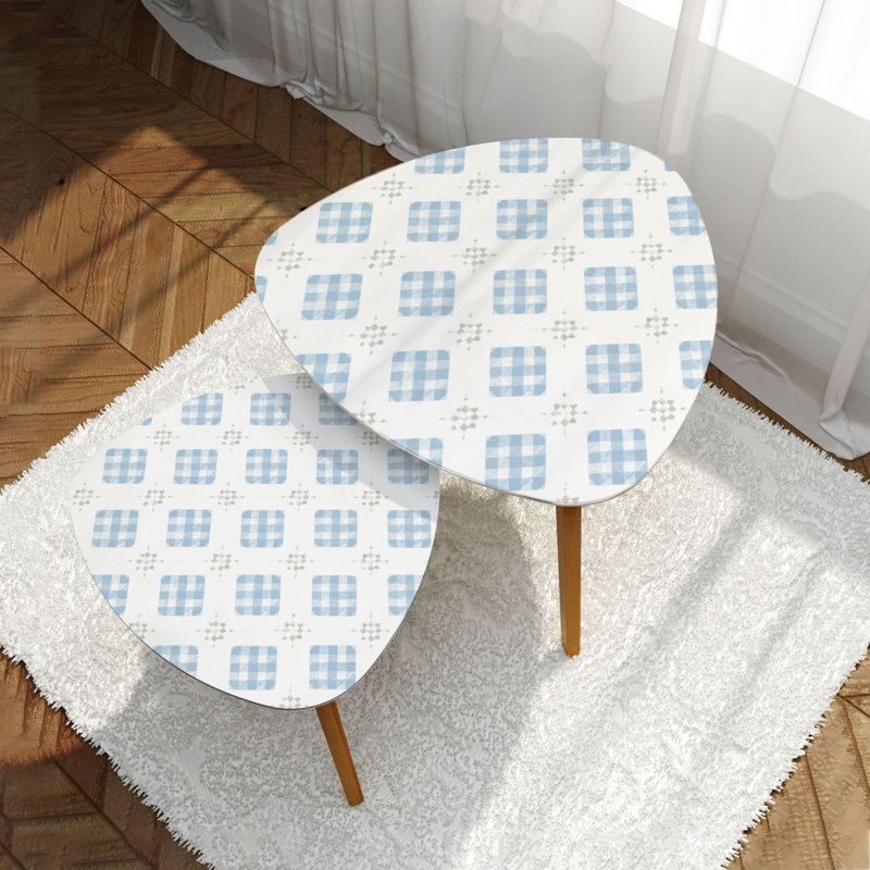 Ensemble de 2 tables basses gigognes Triangle