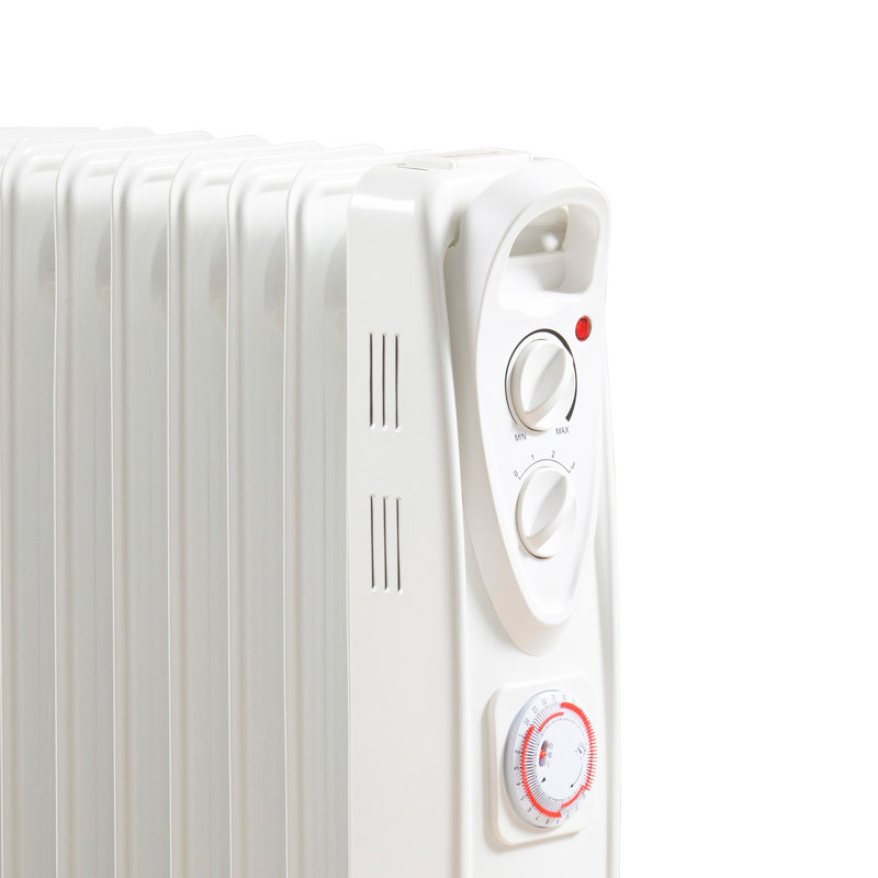 Daewoo 2500 Watt Electric Radiator Space Heater with Adjustable Thermostat
