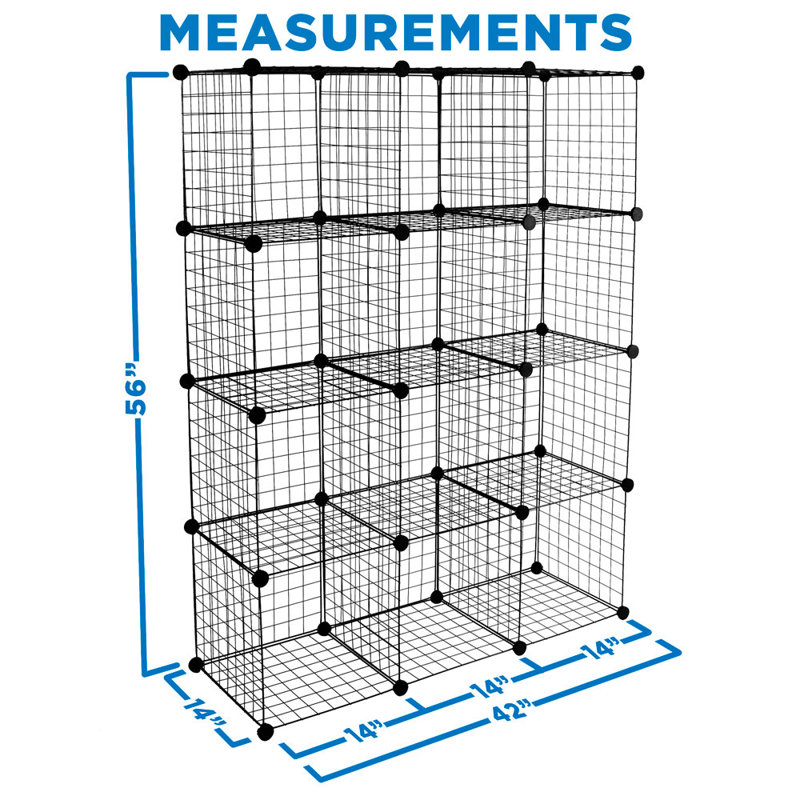 Mount-It! Wire Cube Storage Organizer - 12 Cubes
