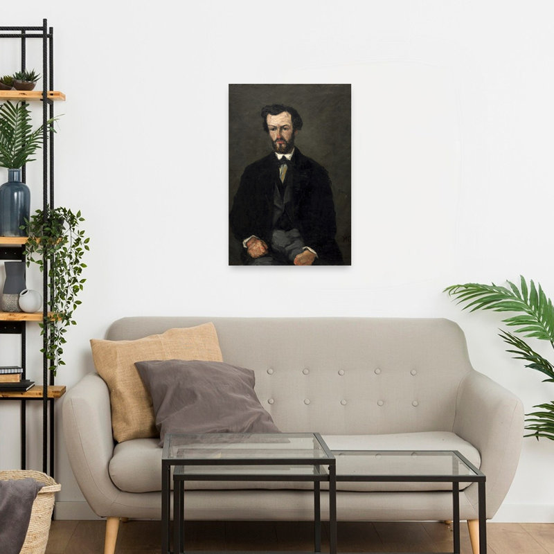 Antony Valabrègue, 1866, Portrait impressionniste abstrait contemporain, estampe murale, H 24 po x l 16 po