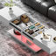 41.3''-76.7'' Extendable Coffee Table, Efficient Central Coffee Table With Multiple Storage Compartments, Multifunctional Adjustable Coffee Table With Hidden Storage Space For Living Room