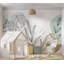 Papier peint botanique - Feuilles pastel-1822314241