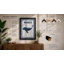 Whale and Label Minimalist - Framed Print-470616444-470616445