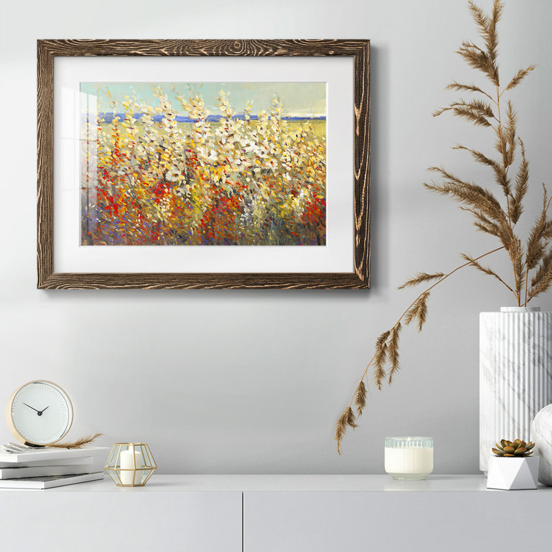 Champ de fleurs printanières II, Noyer, H 18 po x l 26 po x P 1,5 po