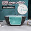 Baignoire autoportante contemporaine autoportante de 55 po en acrylique-92296255