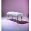 Banc en fausse fourrure et finition