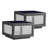 12" Powered LED Post Cap Light, Modern Outdoor LED Fence Light For Pathways, Decks, And Patios (2-Pack)