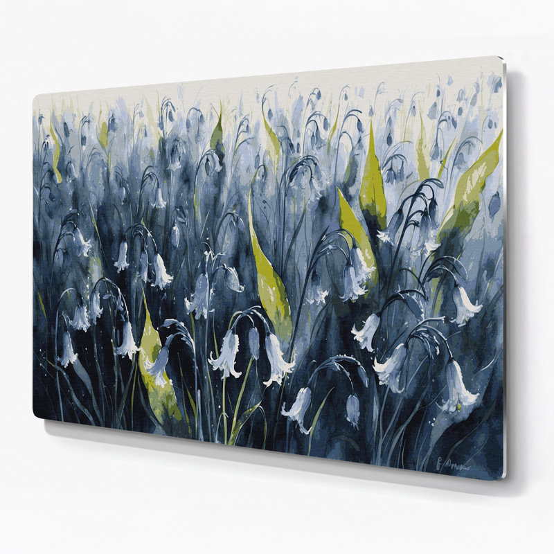 Art mural en métal Botanical Bluebells, H 8 po x l 10 po