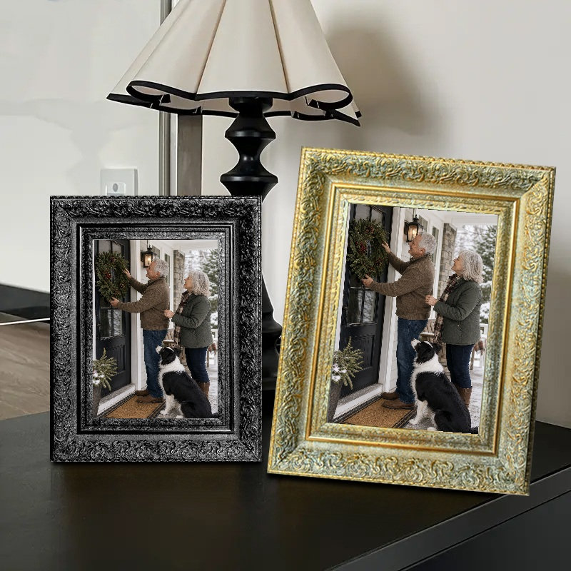 Cadre photo douillet doré antique 1 pièce 5 po x 7 po avec finition maison, Antique Gold, 1, 5" W x 7" H