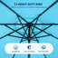 Parasol de patio avec 32 lumières DEL solaires, inclinable et manivelle pour jardin, terrasse, cour et piscine-912379537-912379543