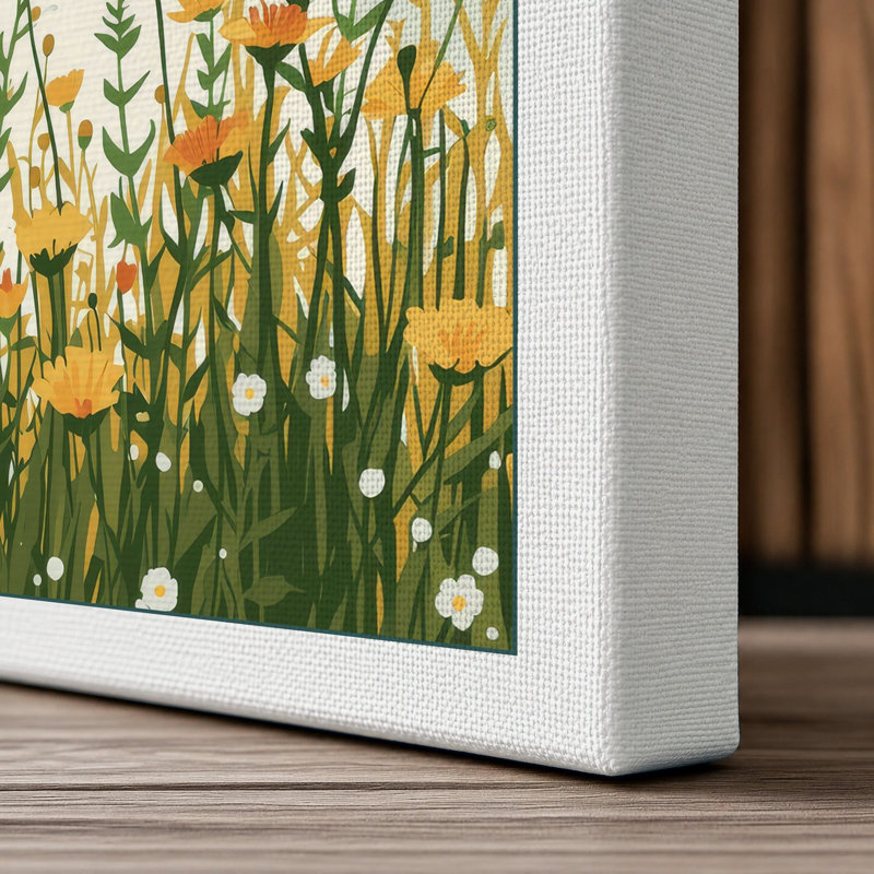 Summer Meadow Modern - Wrapped Canvas, 24x16 - 61.0 x 40.6 cm, White Border