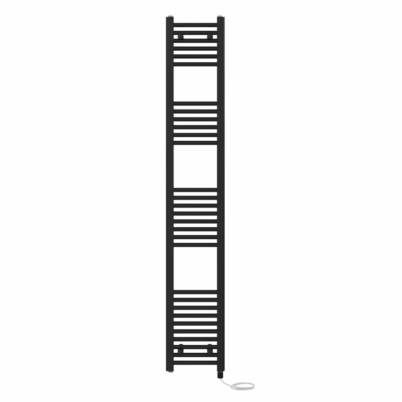 Straight Towel Rail Heated Towel Rails, Black, 180cm H x 30cm W x 3cm D