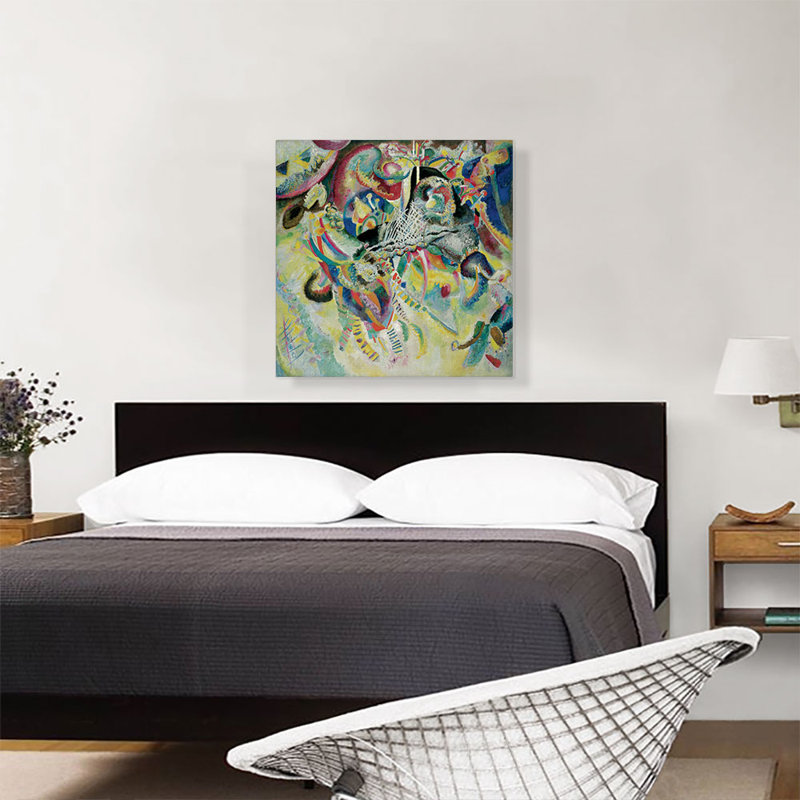 «Fugue» par Wassily Kandinsky - reproduction d'art sur toile tendue, H 26 po x l 26 po x P 0,75 po