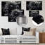 Palette de dahlia noir et blanc - art mural en métal Dahlia-92738642