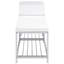 Simba 49 Inch Entryway Bench with Shoe Shelf, Drawer in White, Chrome