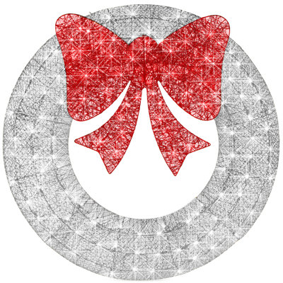 Pre-Lit Metal Holiday Wreath