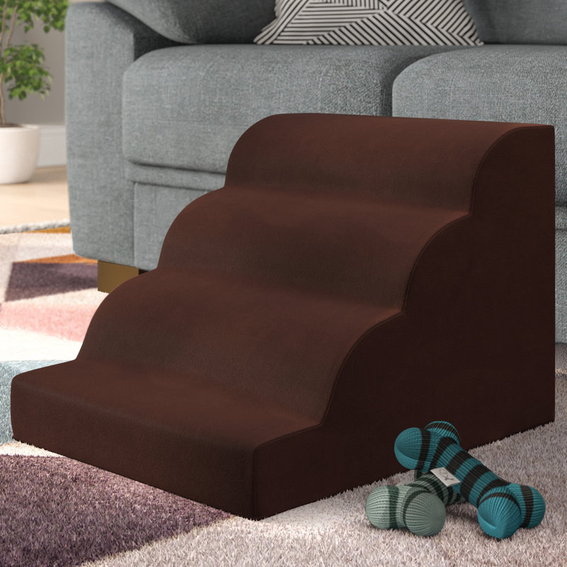 Escalier 4 marches pour animaux Buffum, Brun