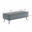 Banc rembourré en velours côtelé
