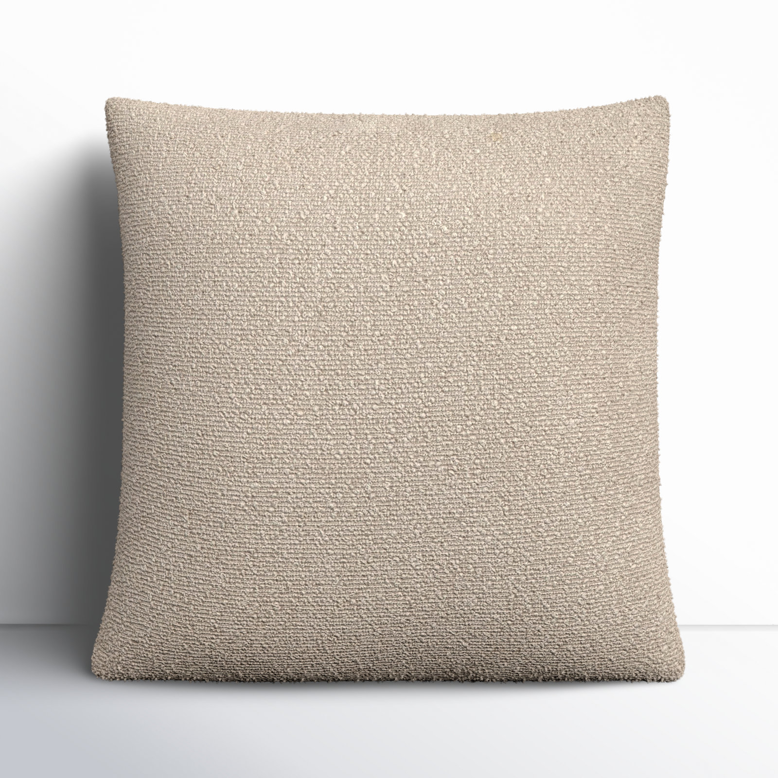 Amalfi Pillow Cover, Square 18", Polyester/Polyfill, Beige