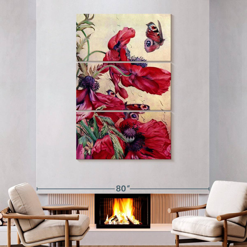 Harnek Poppy Nature Study 1917, 74" H x 48" W