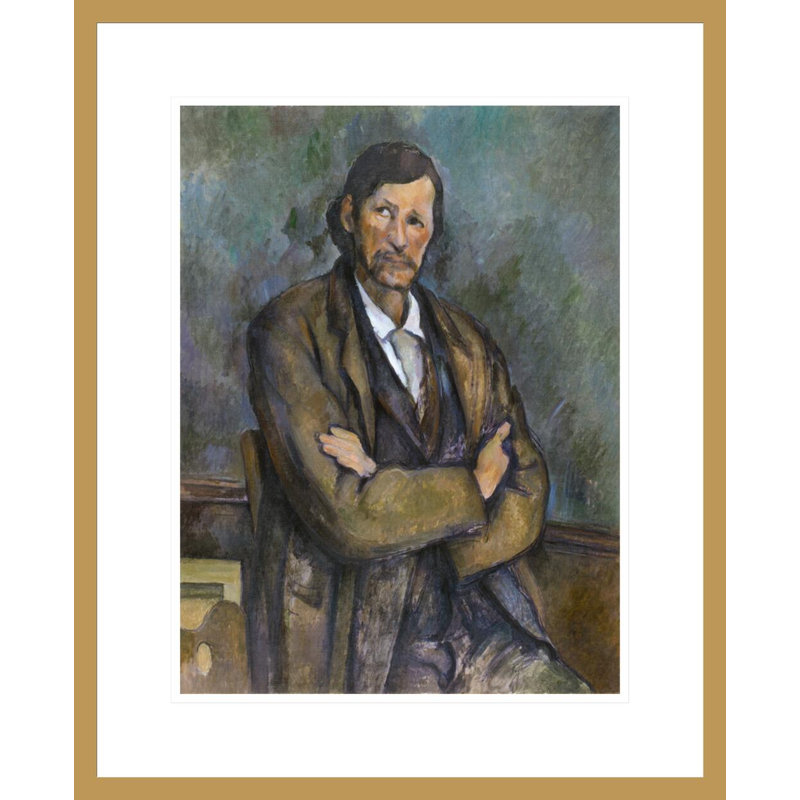 «Man with Crossed Arms» par Paul Cézanne - Impression Giclée encadrée, H 21,75 po x l 17,72 po