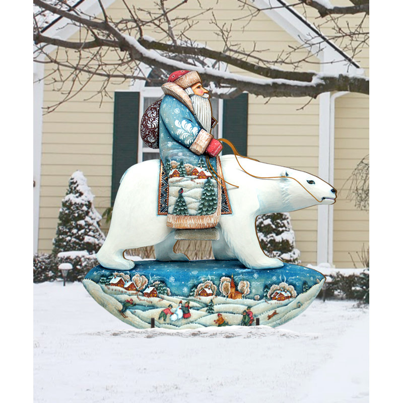 « polaire bear », art de gazon père noël
