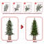 Arbre de Noël pré-éclairé avec base scintillante