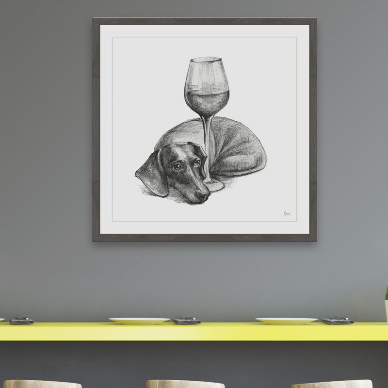 «Wine Is Me II» par Eyre Tarney - reproduction de cadre photo, H 12 po x l 12 po x P 1,5 po