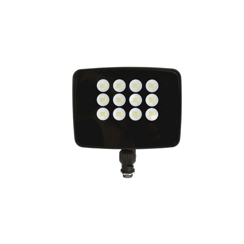 Projecteur d'extérieur à DEL avec photocellule - 45 W - 5 000 lumens - 4 000 K - Finition bronze - Éclairage de sécurité et de zone du crépuscule à l'aube