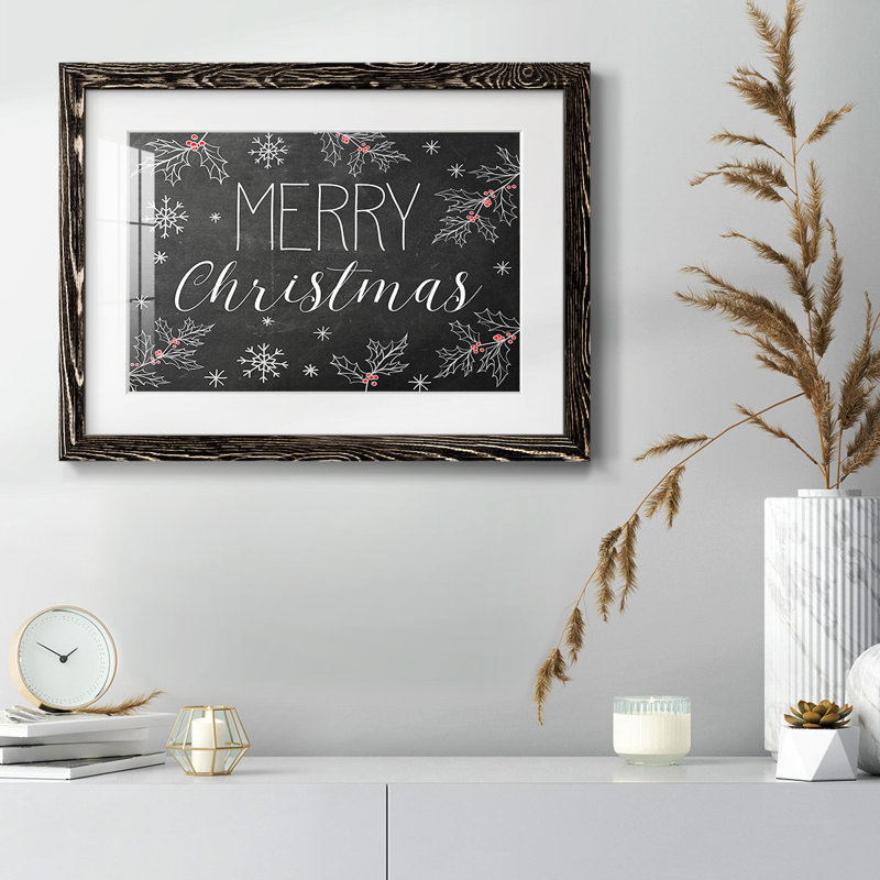 " Merry Christmas Chalkboard ", Black, 26" H x 38" W x 1.5" D