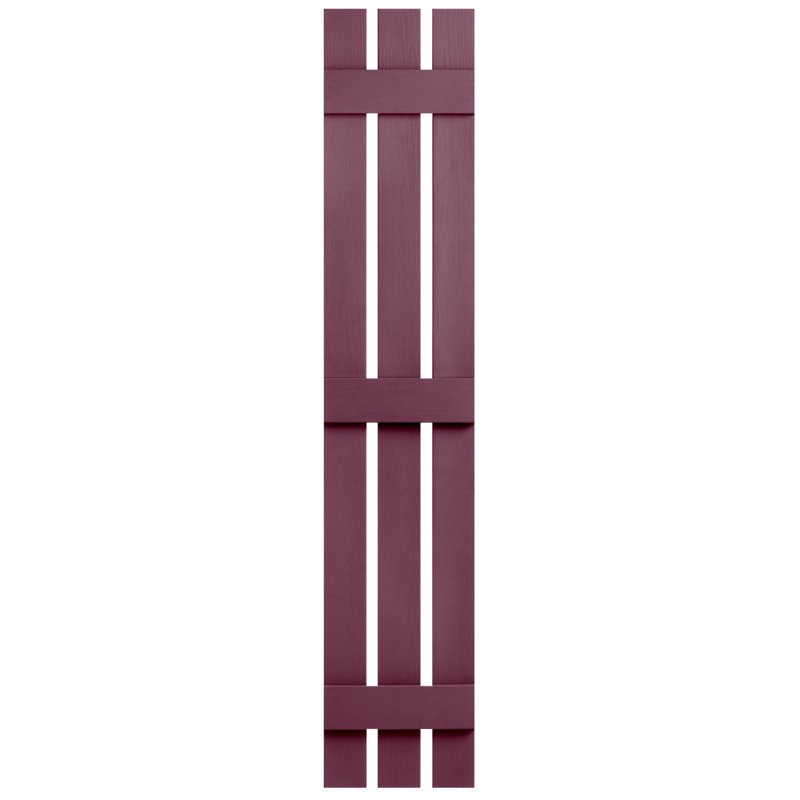 Bordeaux Faux Wood Board and Batten Exterior Shutters, 81" x 12"