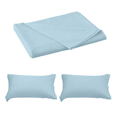 Fiber bed sheet Solid Color Ease Friendly Washable Sheets A Pair Of Pillowcases