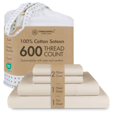 600 Thread Count 100% Cotton Sheet set in Sateen Weave