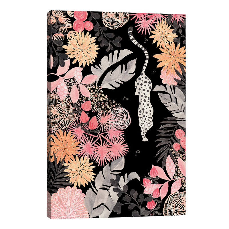 Art de pédoncule leopard, Toile tendue, H 12 po x l 8 po x P 0,75 po