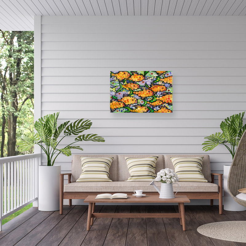 Toile d'extérieur Charlsie Kelly «School Yard», H 16 po x l 24 po x P 1,5 po