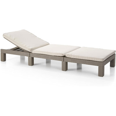 Reclining Sun Lounger with Cushion