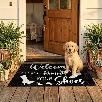  Tapis d'entrée antidérapant pour l'extérieur, 20 po x 32 po, entrée rétro