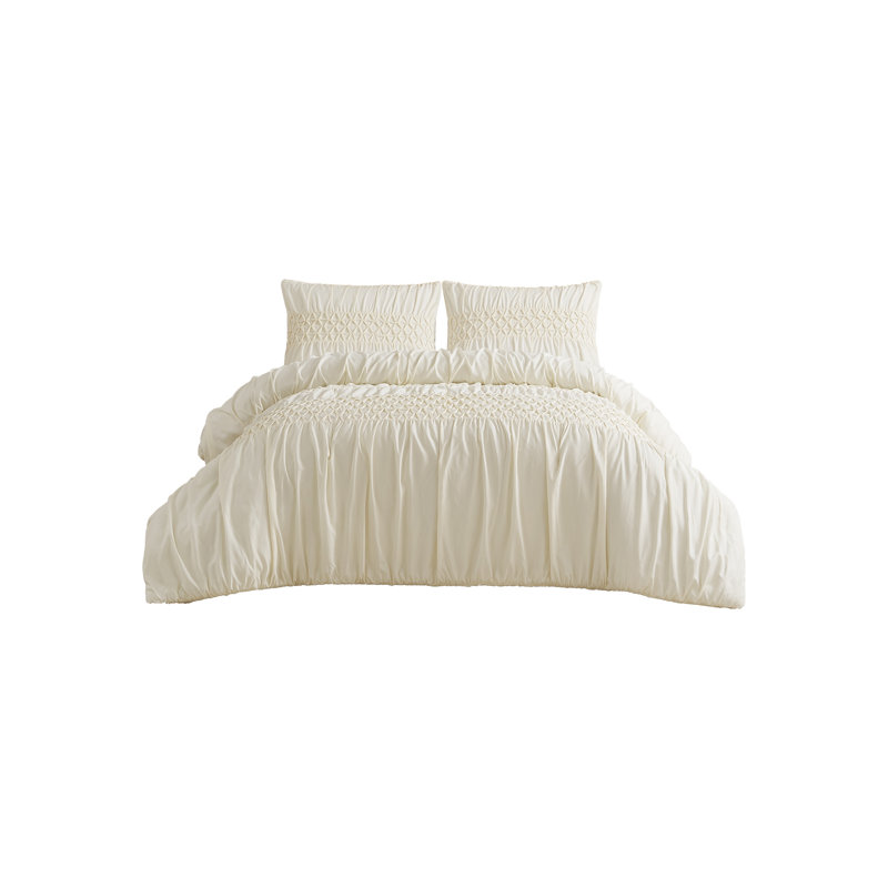 Ash Tufted Comforter Set, 3, Cream, King