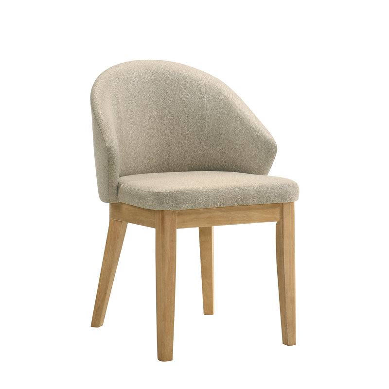 Chaise avec accoudoirs Natalie (ensemble de 2), Beige, Chêne