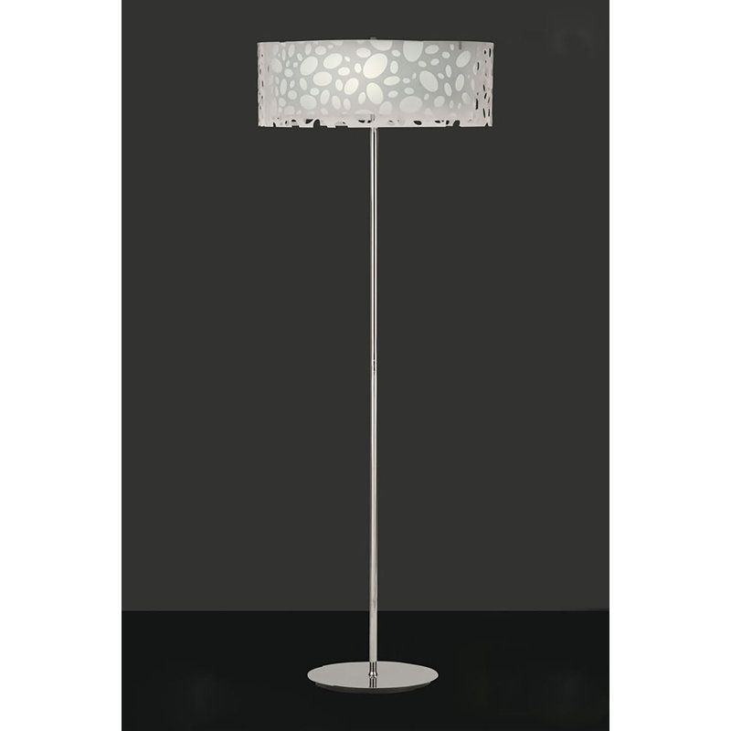 Tockington 165cm Traditional Floor Lamp, Gloss White