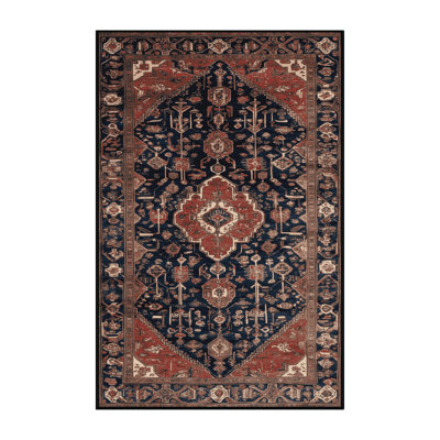 Machine Washable Persian Brown Area Rug