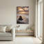 Impression sur toile Rocky Shoreline at Golden Sunset with Ocean Waves-1299155843