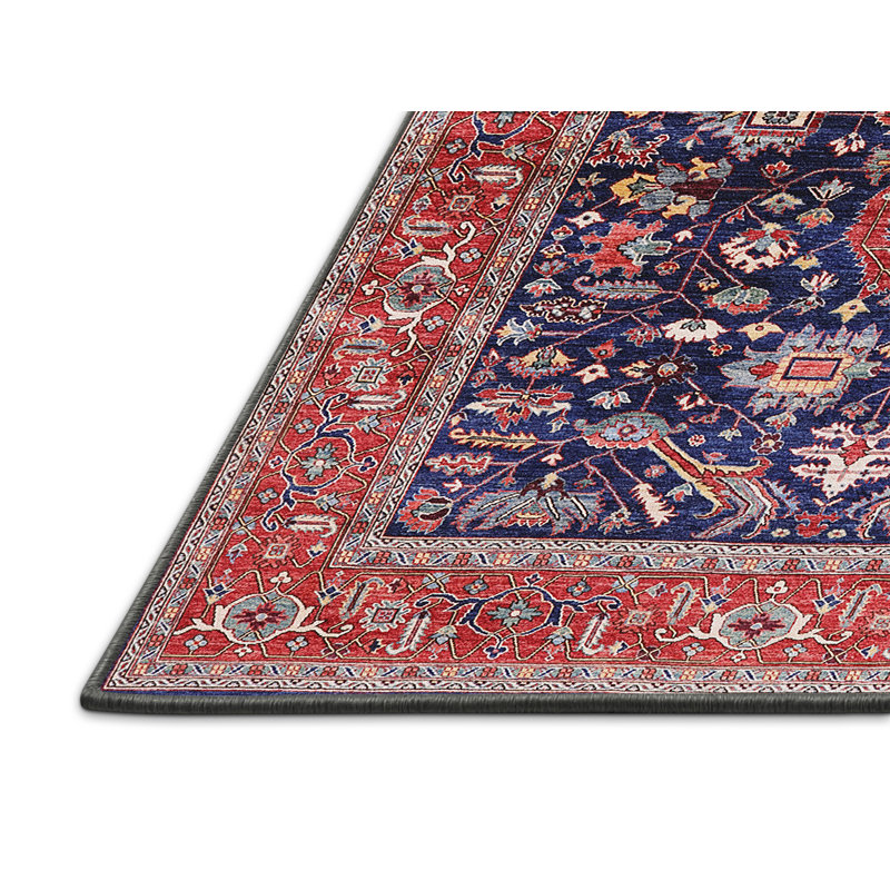 Tapis oriental bleu / rouge, Rectangle 7 pi x 10 pi