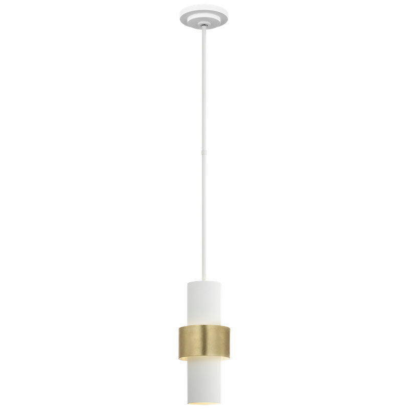 Julie Neill 1 - Light Pendant, Plaster White/Gold, Plaster White