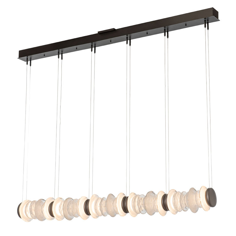 Cairn Linear LED Pendant - White, Oil Rubbed Bronze