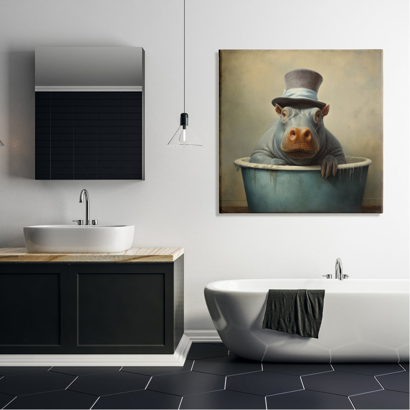 Baignoire hippopotame rustique par Lazar Studio, H 36 po x l 36 po x P 1,5 po